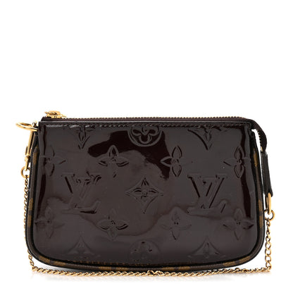 Louis Vuitton Vernis Monogram Mini Pochette Accessories Amarante 1 of 9