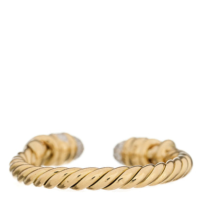 David Yurman 18K Yellow Diamond Petite Helena Open Ring 49 4.75 3 of 4