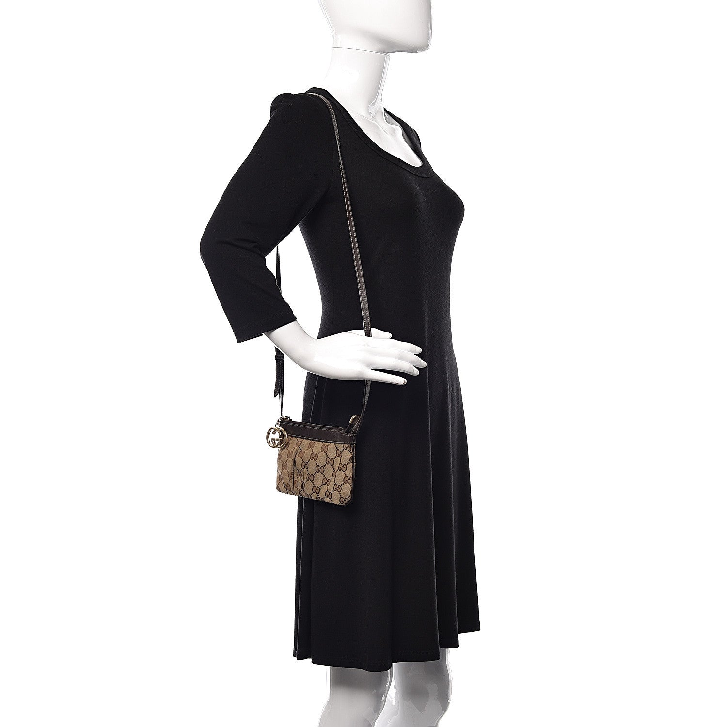Gucci Monogram Small Crossbody Dark Brown 2 of 11