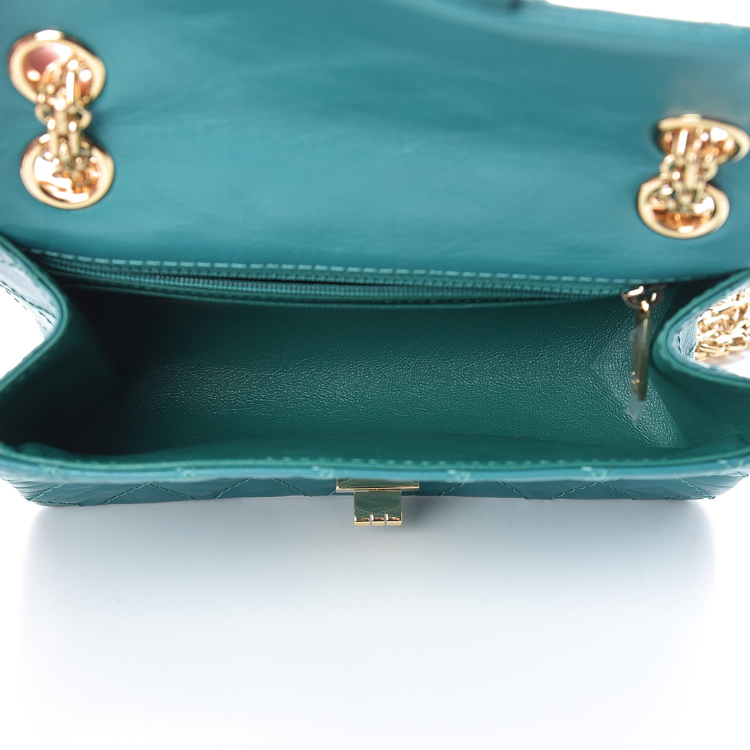 Chanel Aged Calfskin Quilted 2.55 Reissue Mini Flap Green 5 of 12