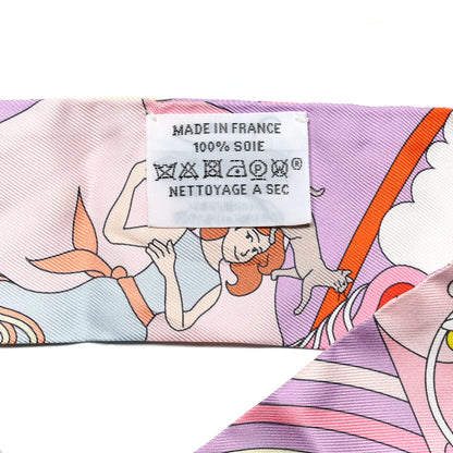 Hermes Silk Carres Volants Twilly Lilas Rose Pale Or 4 of 4