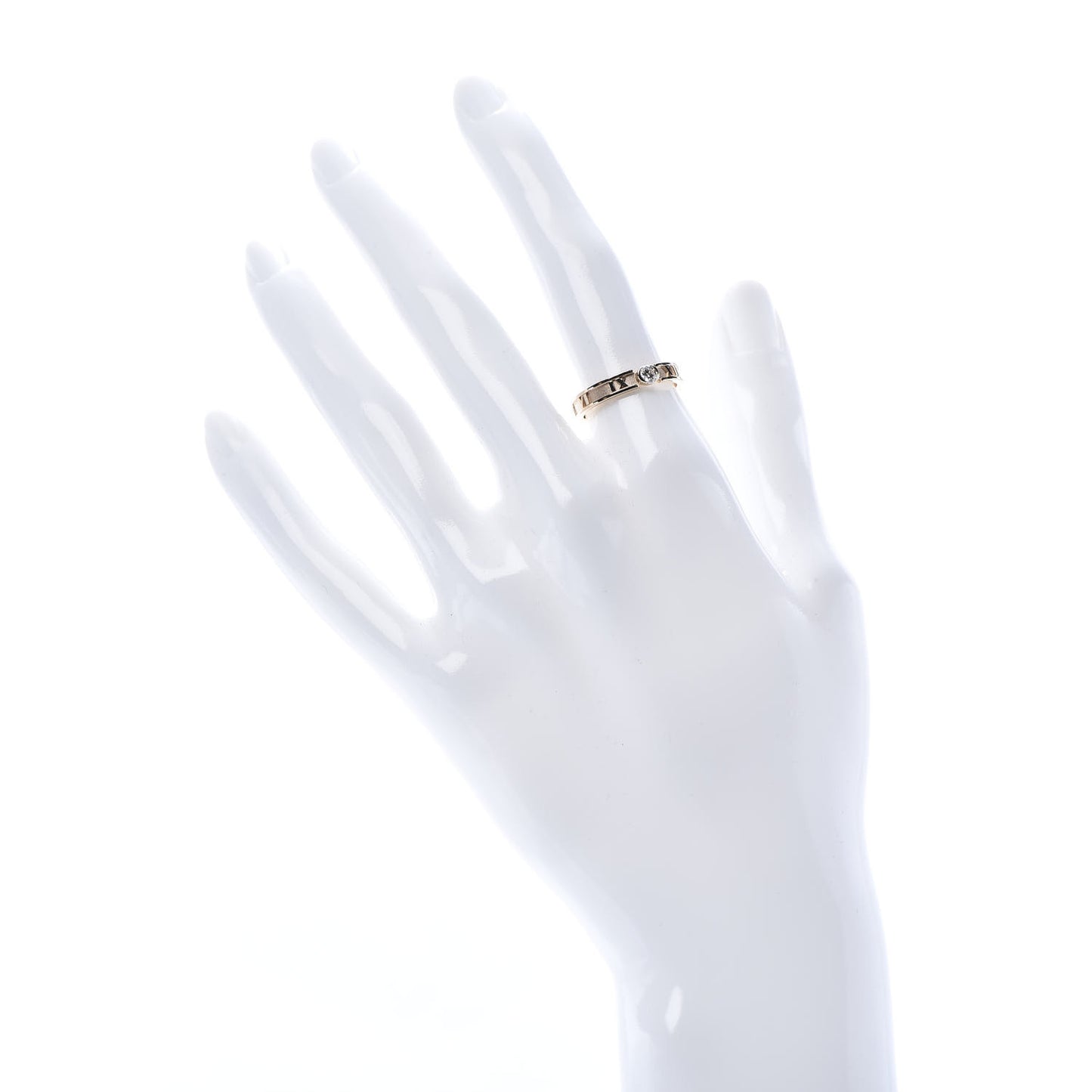 18K Rose Gold Diamond Atlas Closed Narrow Ring 52 6
