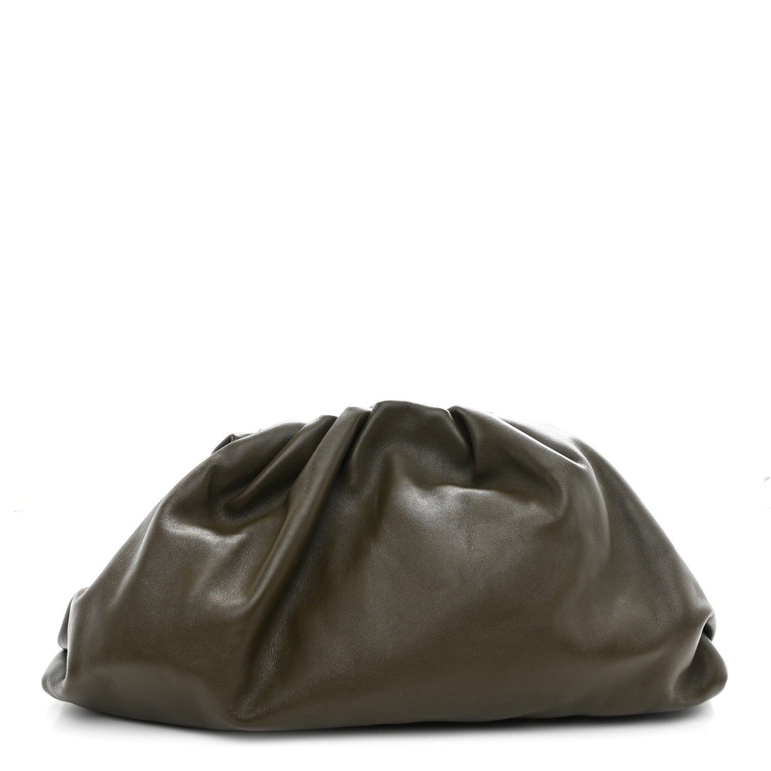 Bottega Veneta Smooth Butter Calf The Pouch Oversized Clutch Kaki Fondent 1 of 10