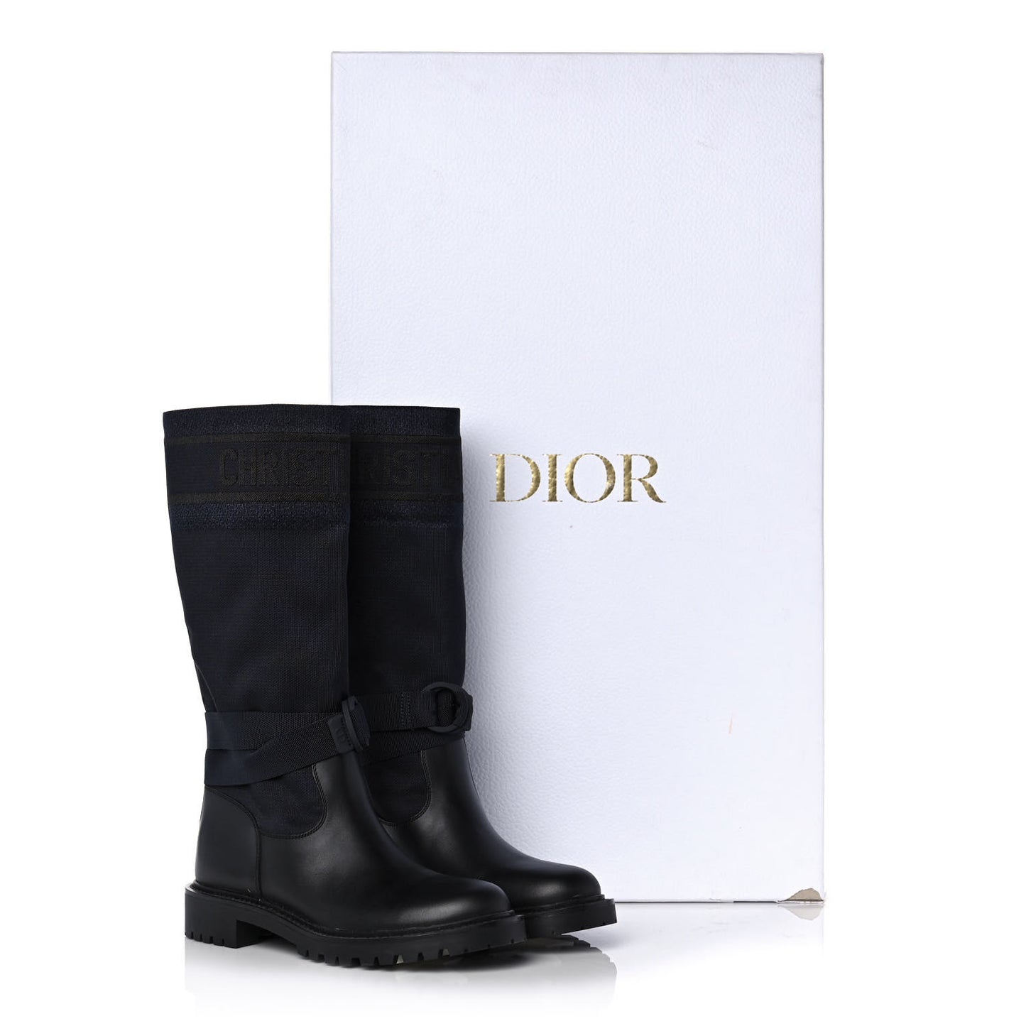 Technical Fabric Calfskin D-Major Boots 37 Black Blue