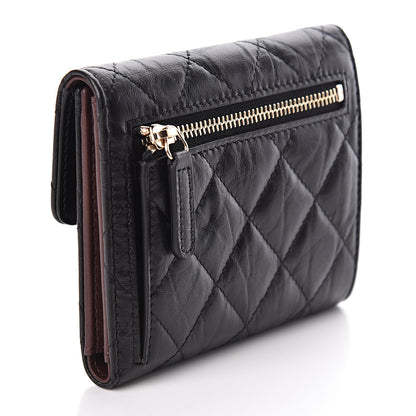 Chanel Aged Calfskin Quilted Reissue Compact Wallet Black 3 of 8