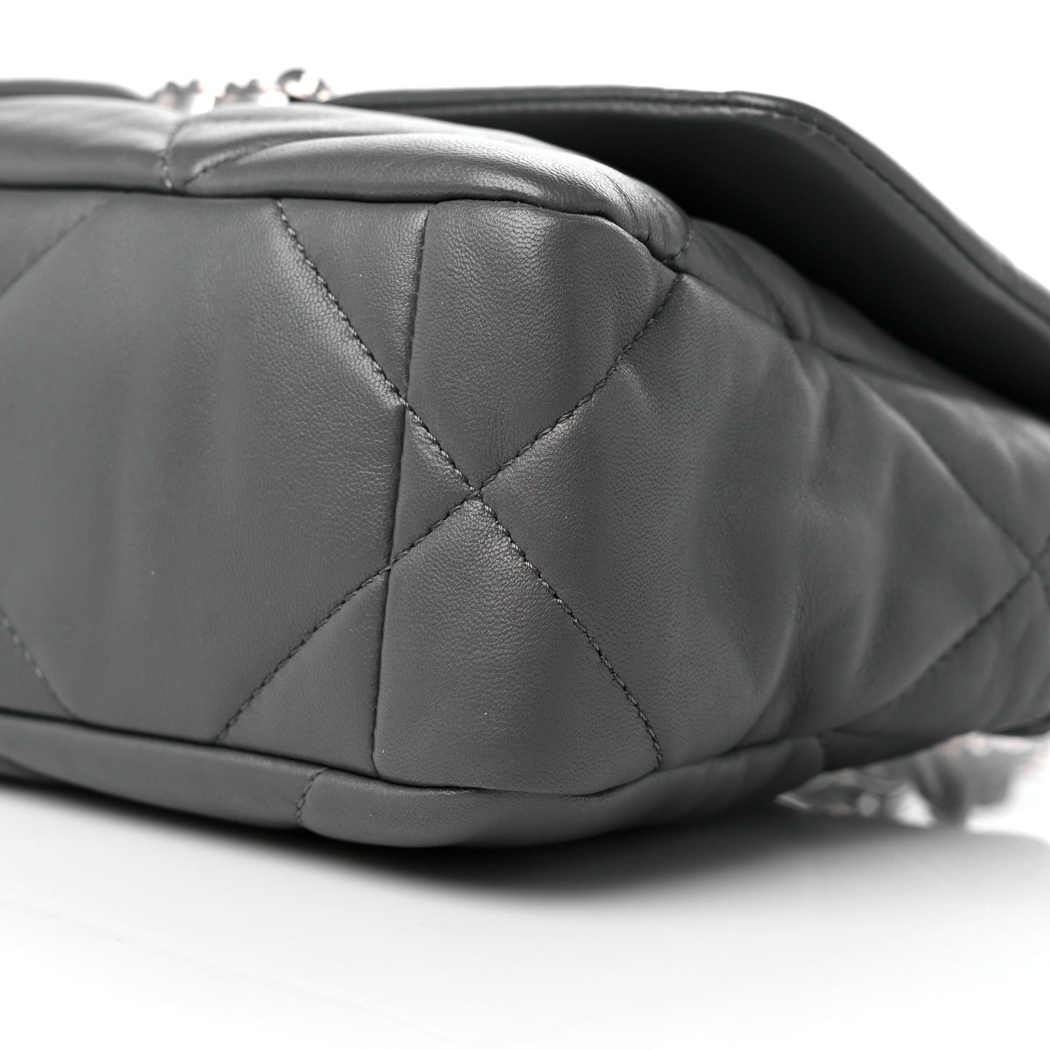 Chanel Lambskin Quilted Medium Chanel 19 Flap Dark Grey 9 of 12
