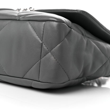 Chanel Lambskin Quilted Medium Chanel 19 Flap Dark Grey 9 of 12