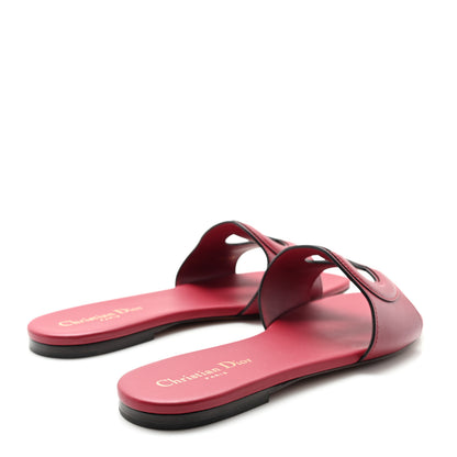 Christian Dior Lambskin Rubber Dioriviera Dioract Slide 35 White 40 Strawberry 5 of 9