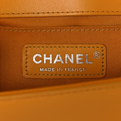 Chanel Lambskin Quilted Medium Boy Flap Yellow 6 of 10