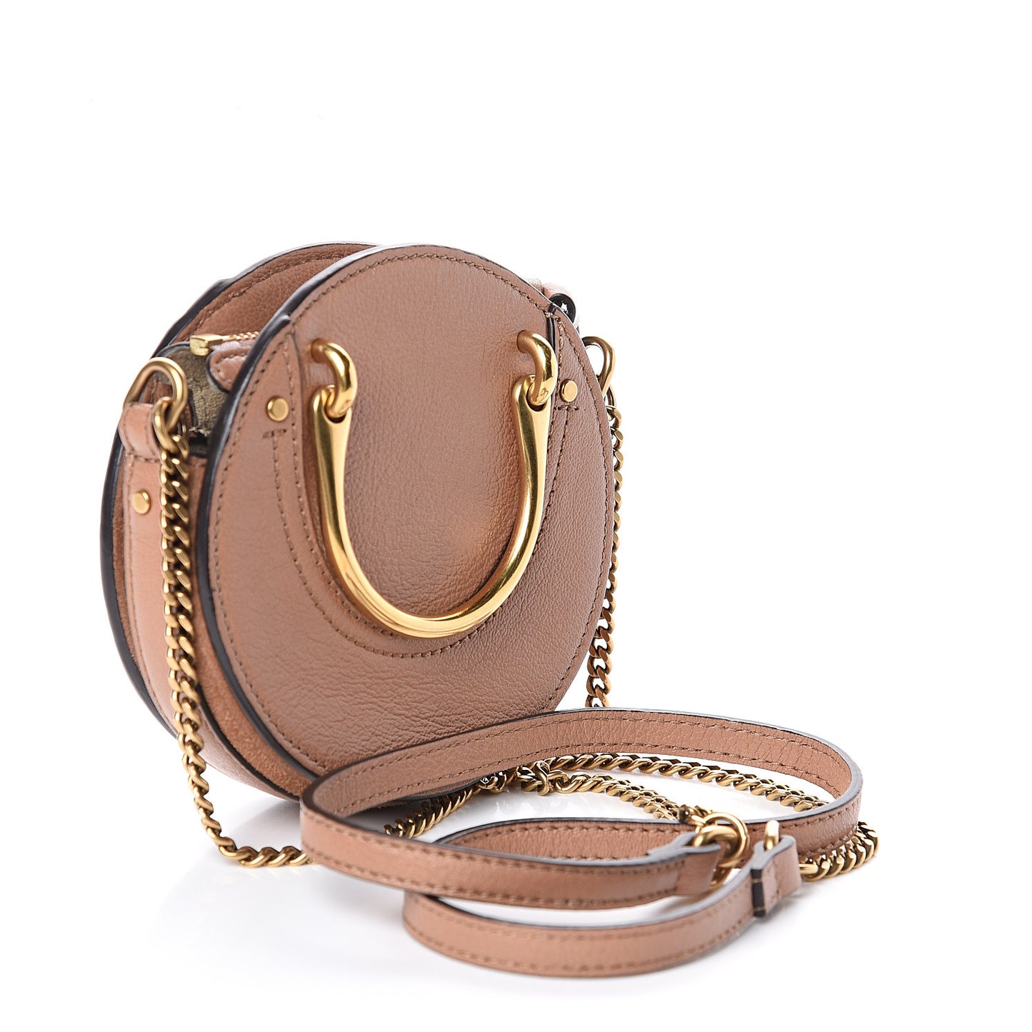 Goatskin Suede Mini Pixie Bag Nougat