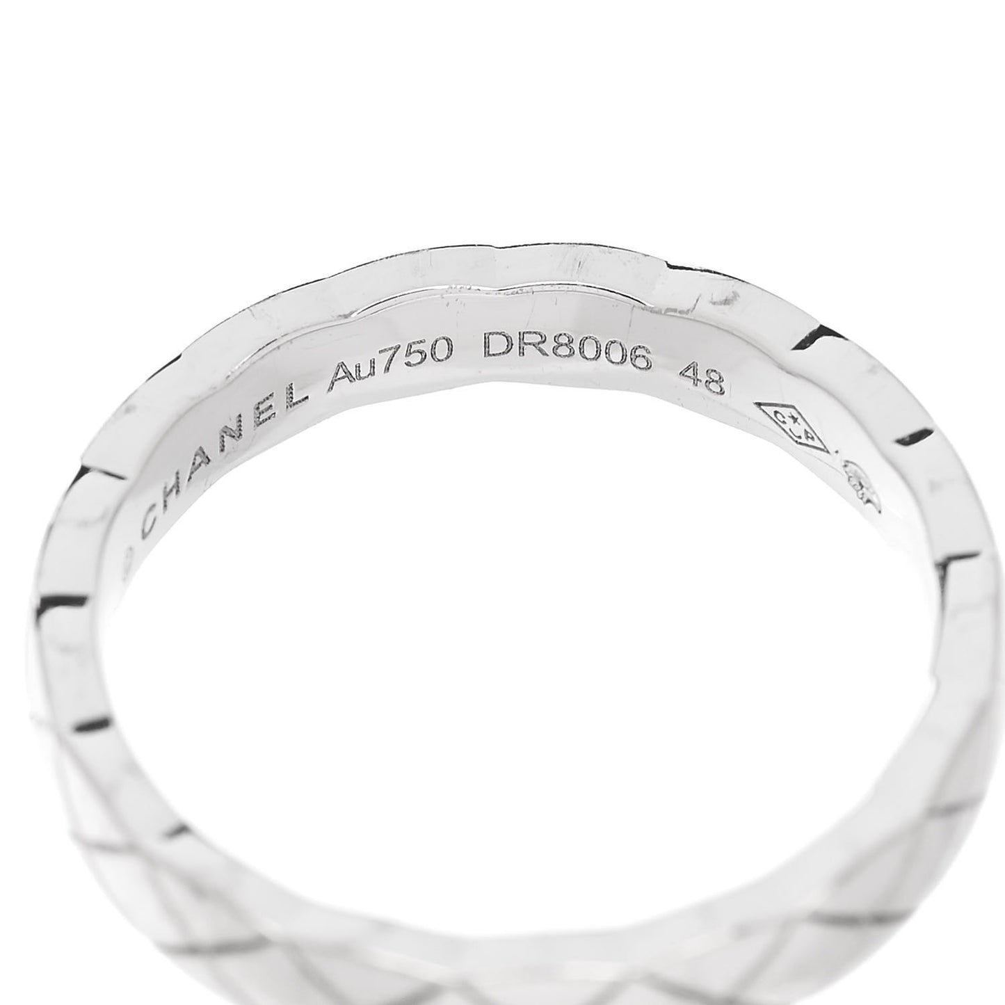 18K White Gold Mini Coco Crush Ring 48 4.5