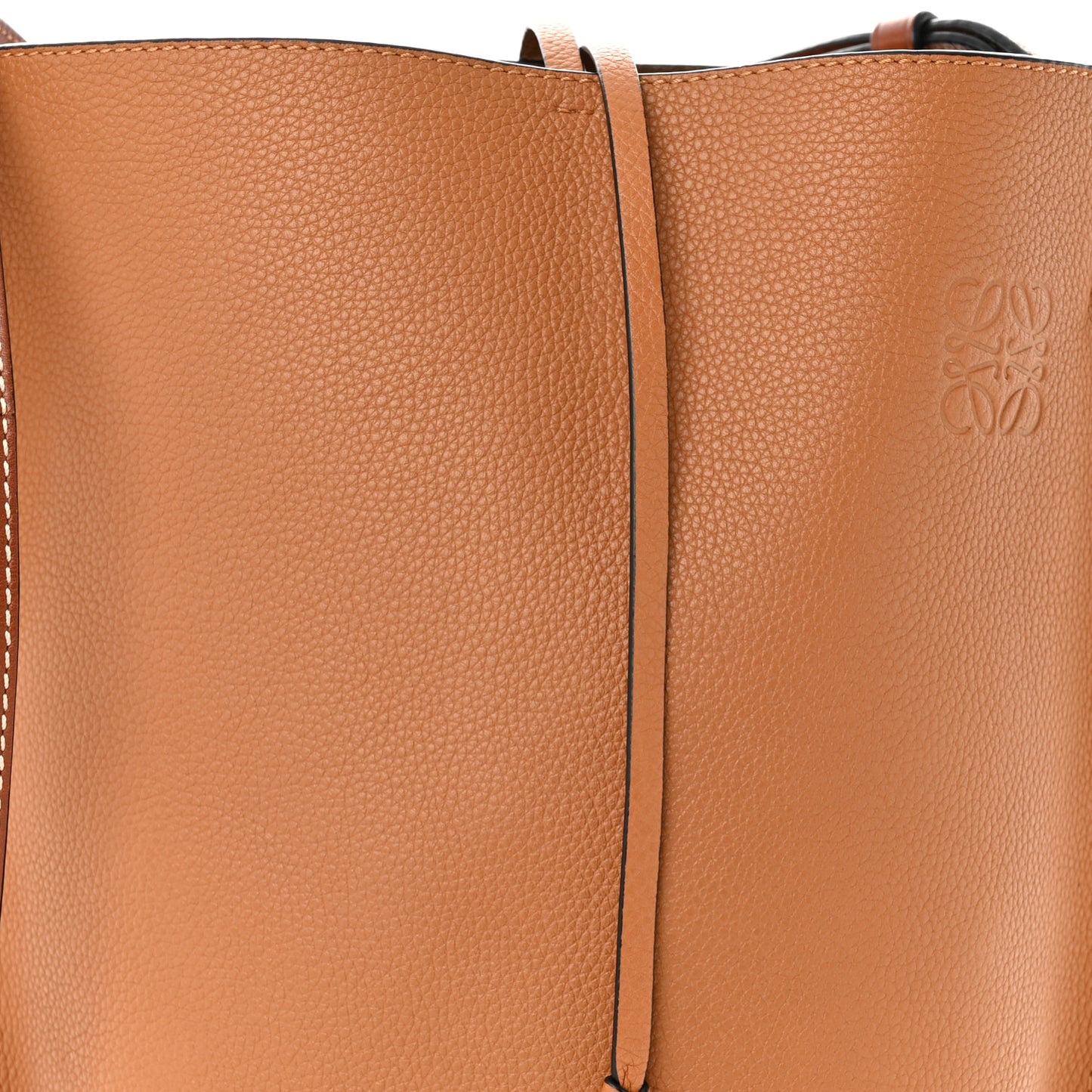 Calfskin Gate Bucket Bag Light Caramel