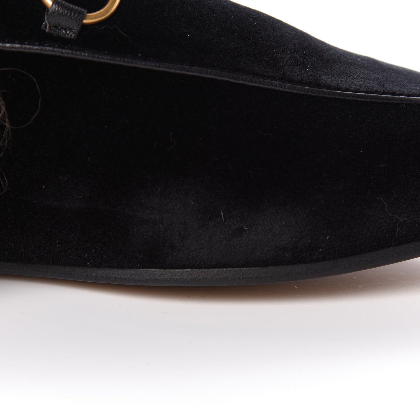 Velvet Fur Womens Princetown Slippers 36.5 Black