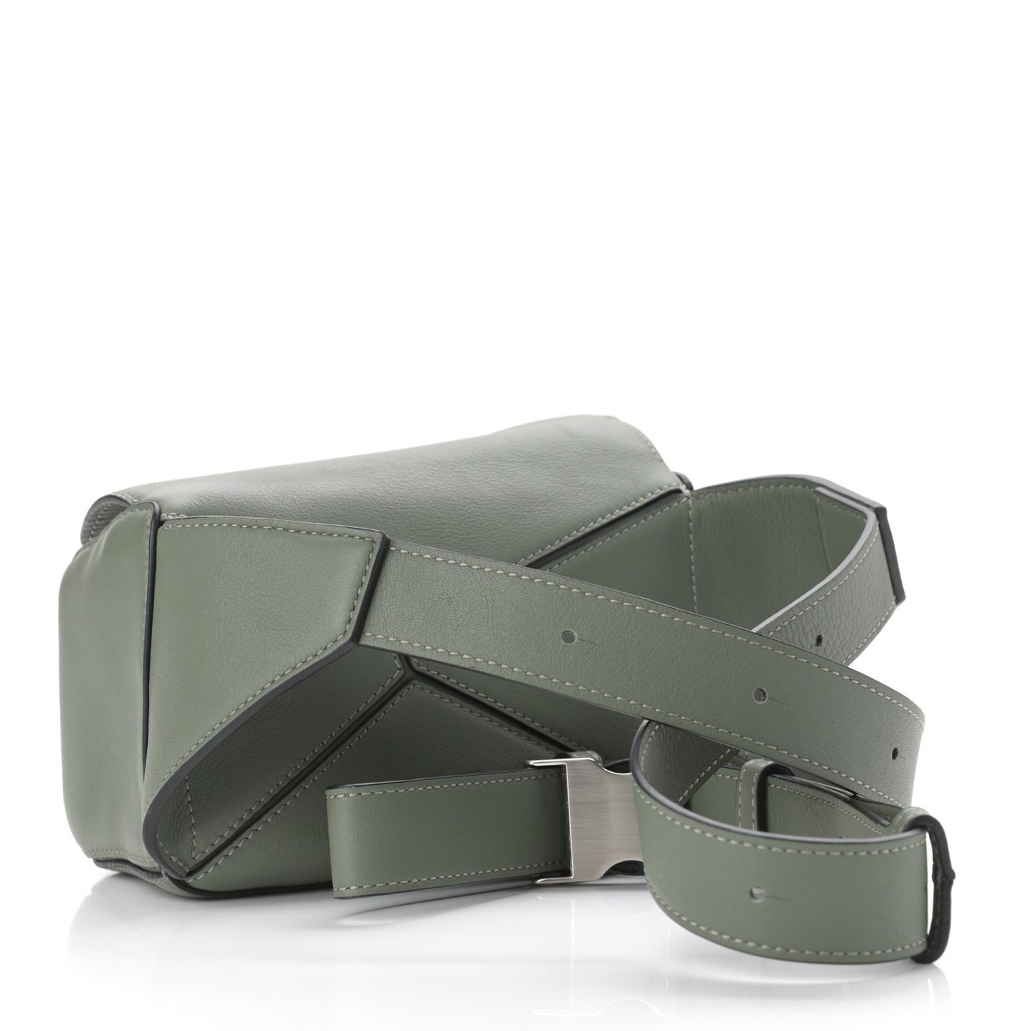 Calfskin Mini Puzzle Bumbag Dark Sage