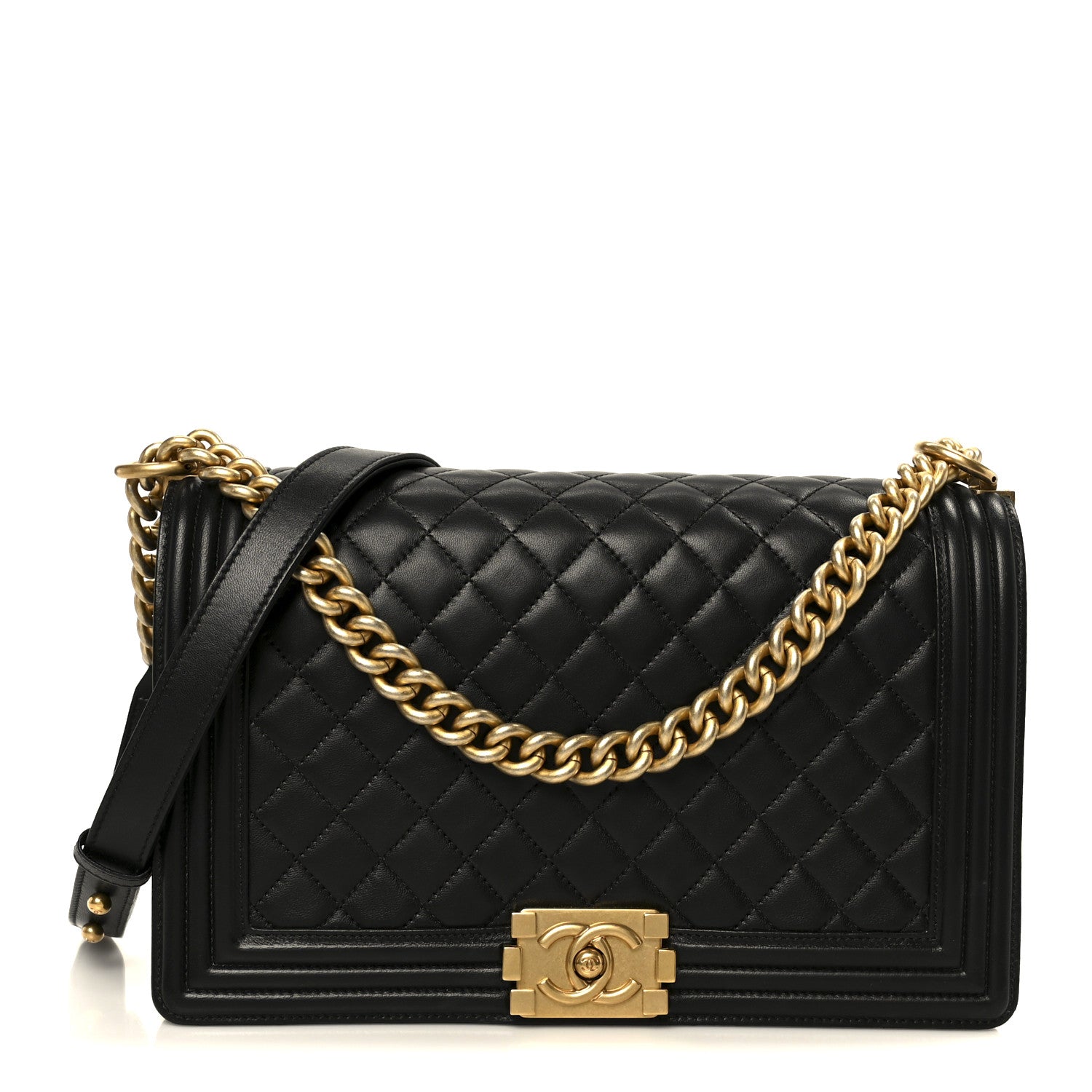 Chanel Lambskin Quilted New Medium Boy Flap Black 1 of 11