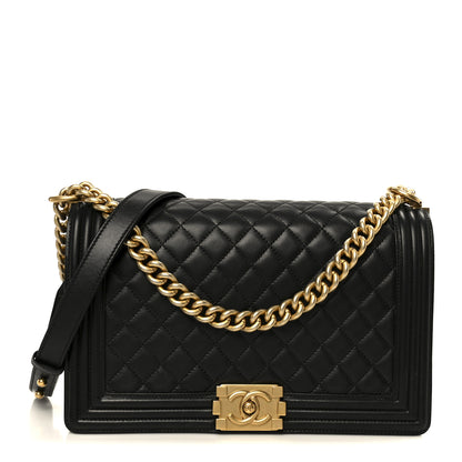 Chanel Lambskin Quilted New Medium Boy Flap Black 1 of 11