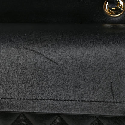 Chanel Lambskin Quilted Medium Double Flap Black 10 of 12