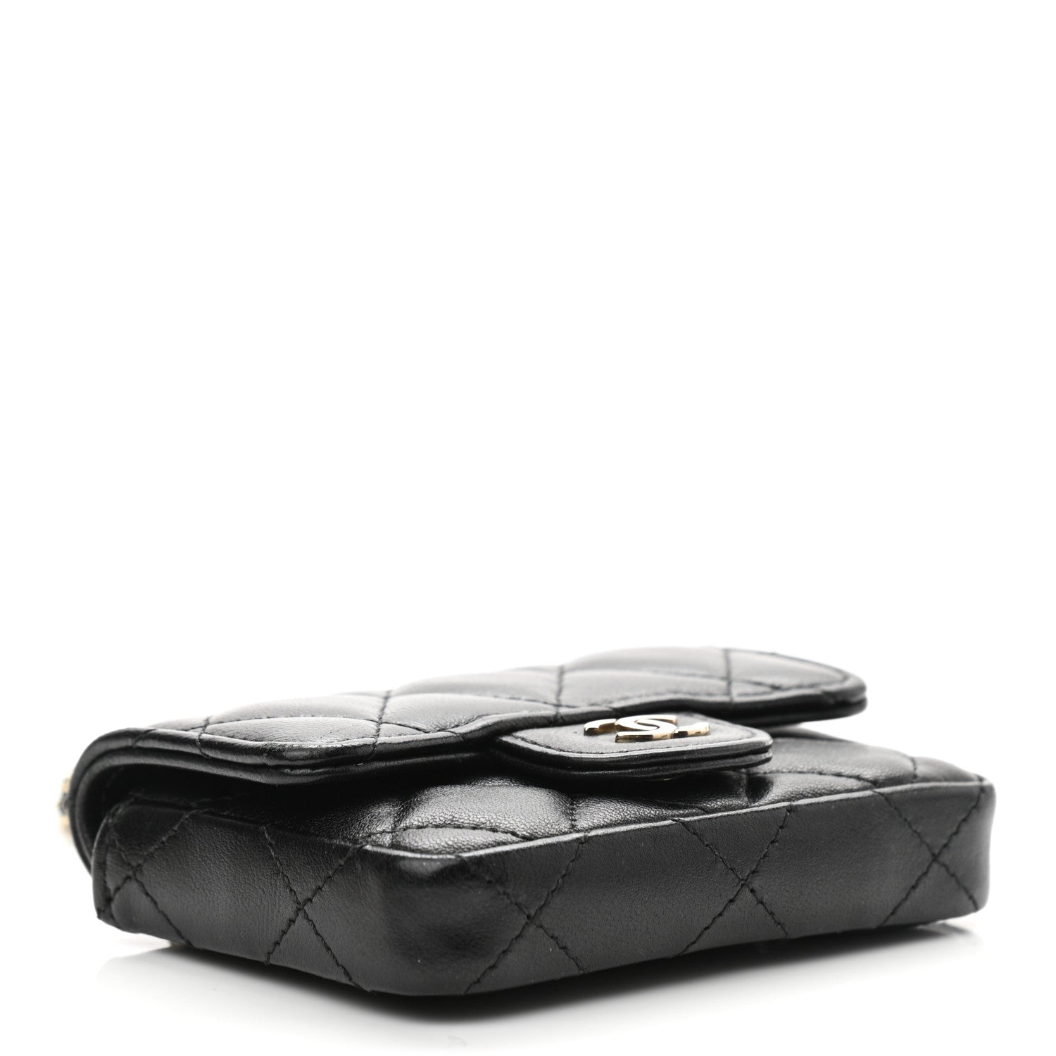 Chanel Lambskin Quilted Chain Belt Bag Black 3 of 11