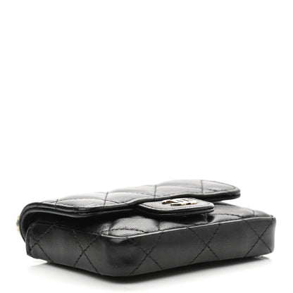 Chanel Lambskin Quilted Chain Belt Bag Black 3 of 11