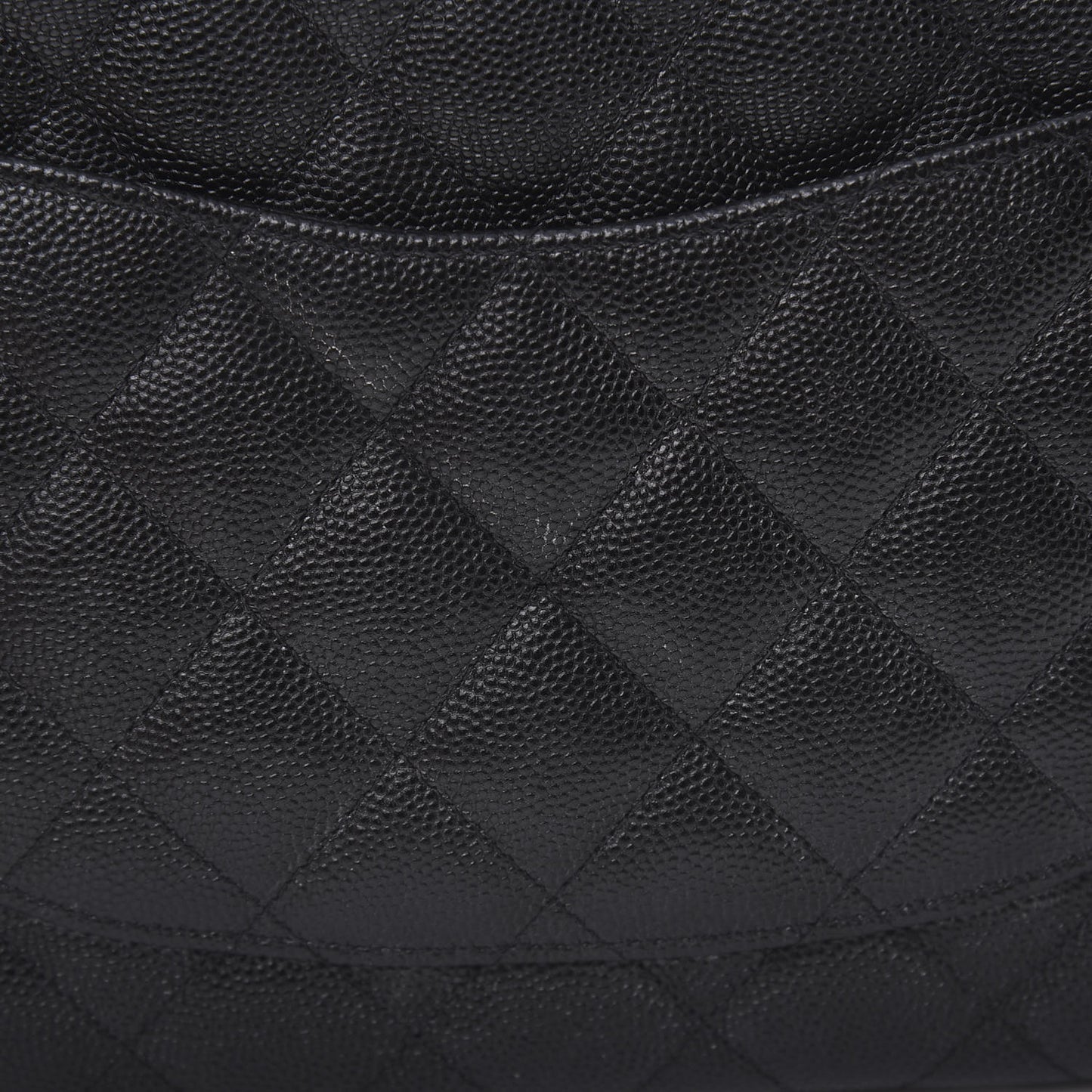 Caviar Quilted Flap Clutch Black
