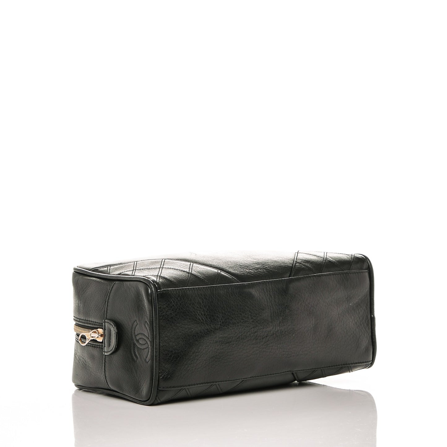 Calfskin Vanity Cosmetic Case Black