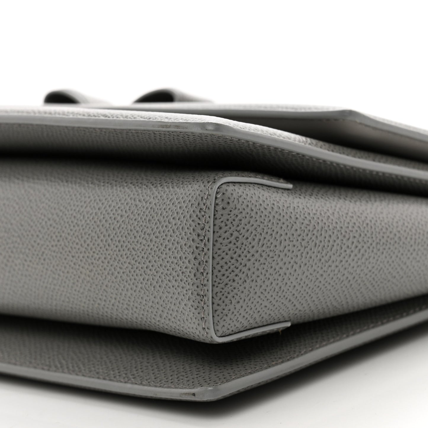 Printed Calfskin Ginny Shoulder Bag Grey
