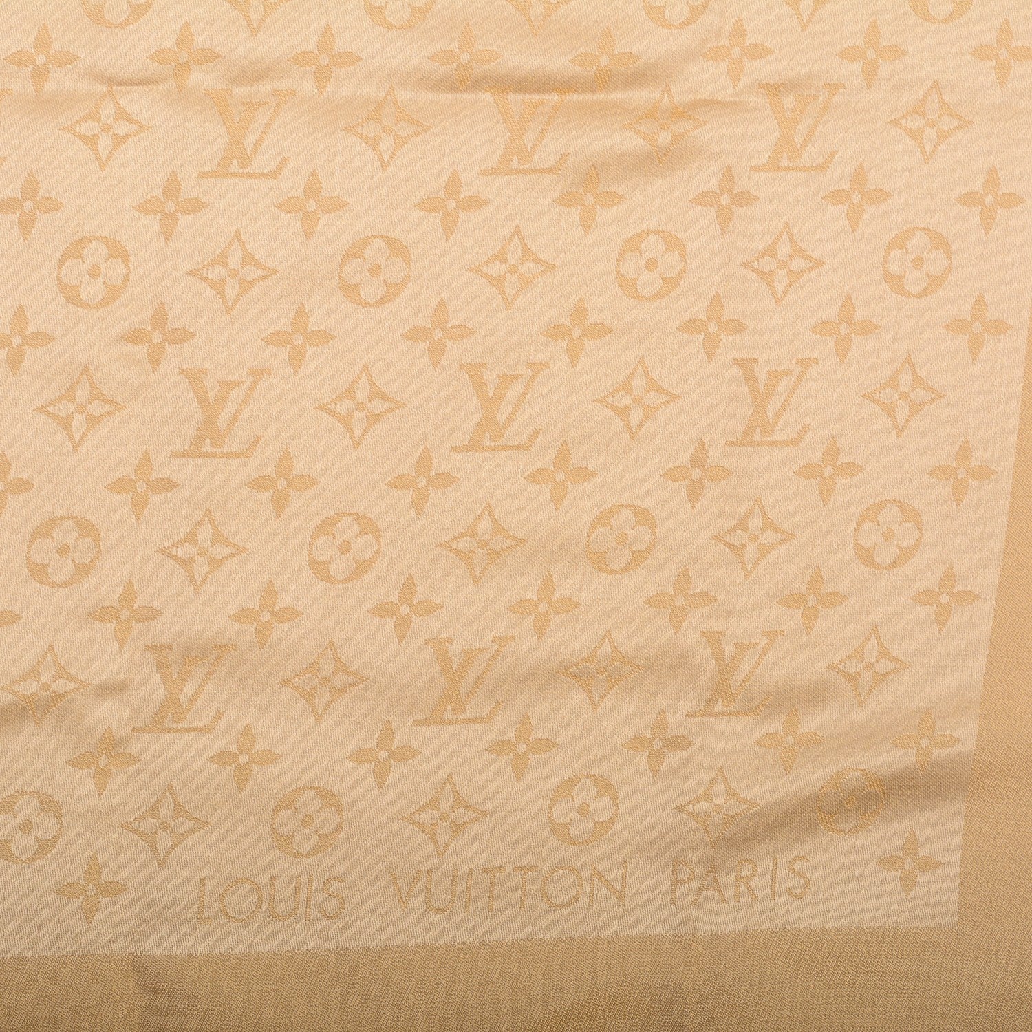 Louis Vuitton Silk Lurex Wool Monogram Shine Shawl Gold 4 of 5