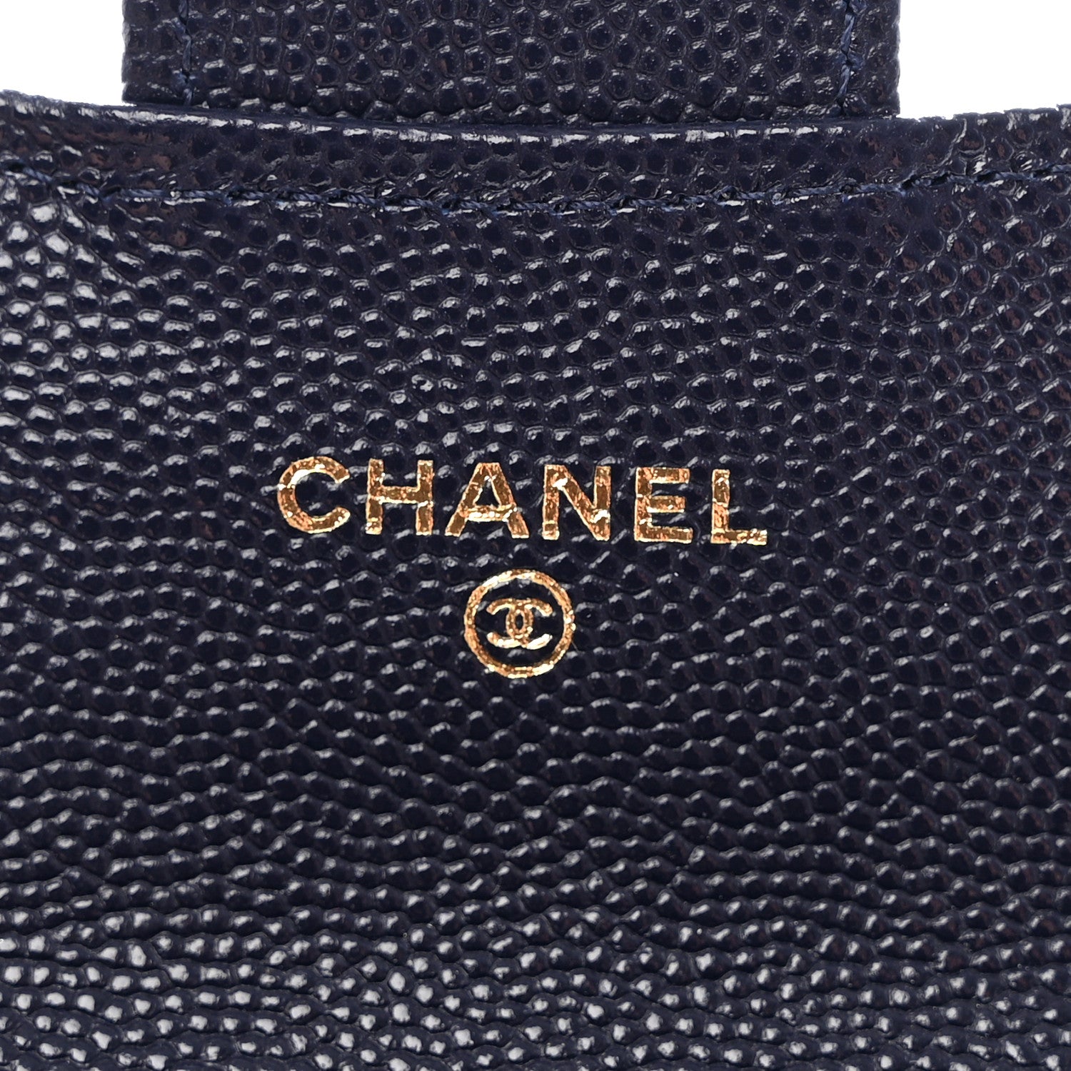 Chanel Caviar Quilted Flap Card Holder Wallet Navy Blue 6 of 9