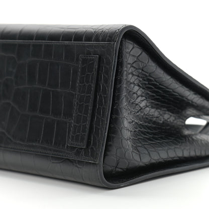Balenciaga Calfskin Crocodile Embossed Medium Sharp Tote Black 10 of 12