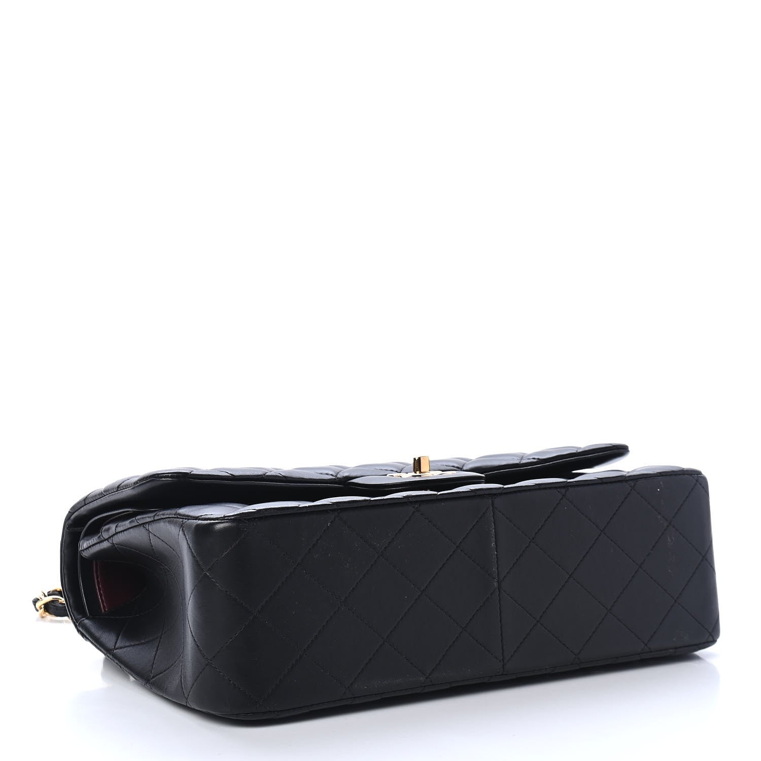 Chanel Lambskin Quilted Jumbo Double Flap Black 3 of 4