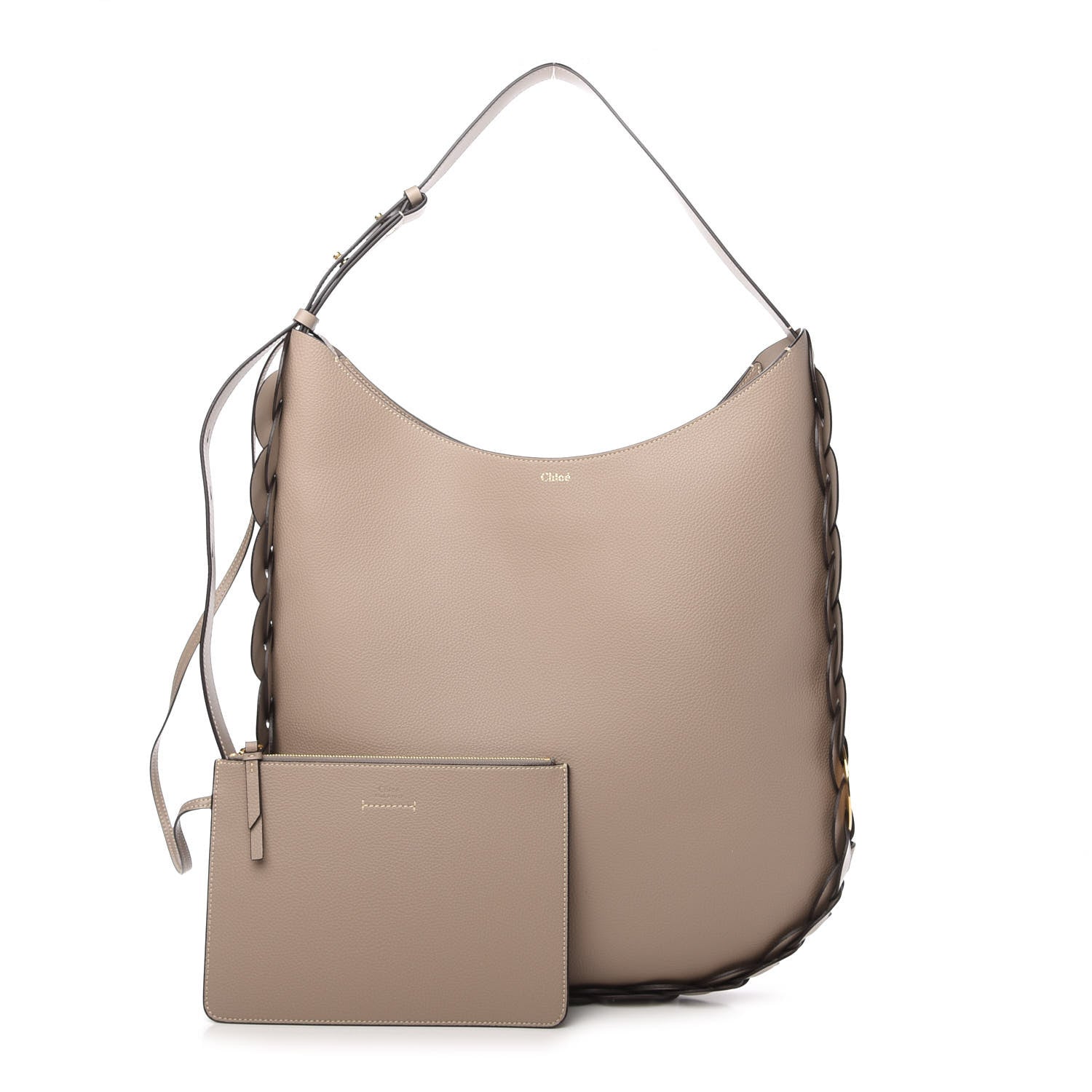 Chloe Small Grain Smooth Calfskin Large Darryl Hobo Motty Grey 1 of 8