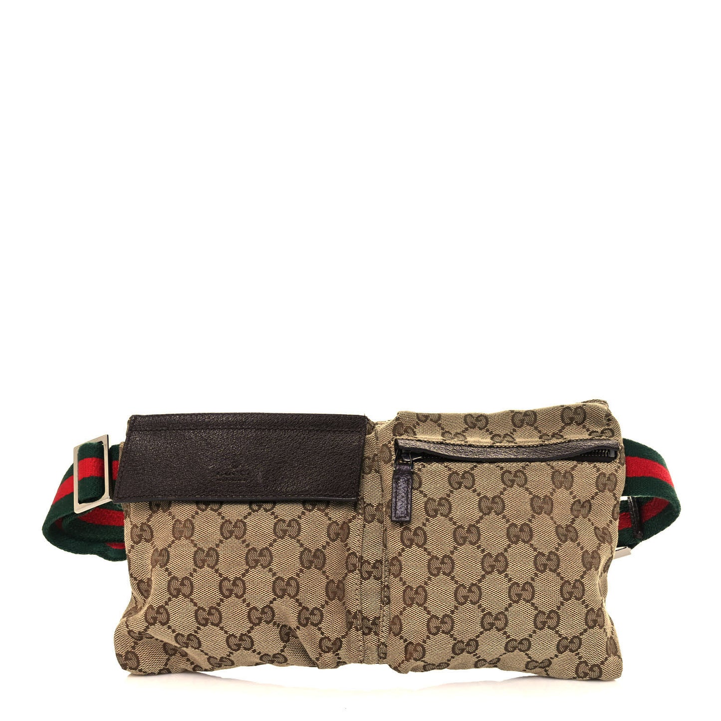 Monogram Web Belt Bag Dark Brown