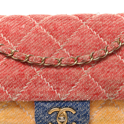 Chanel Jersey Quilted Jumbo Fabrics and Co Flap Multicolor 7 of 11