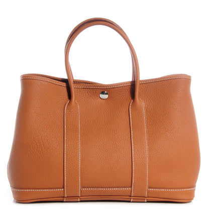 Hermes Veau Negonda Garden Party Tote TPM Gold 1 of 11