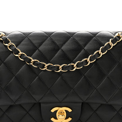 Chanel Lambskin Quilted Medium Double Flap Black 8 of 13