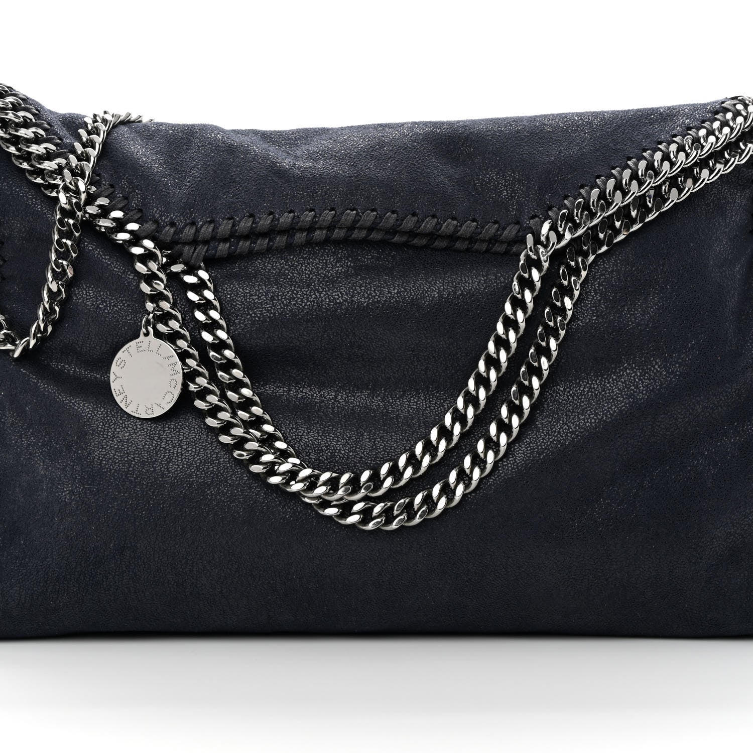 Stella McCartney Shaggy Deer Falabella Fold Over Tote Navy 8 of 10