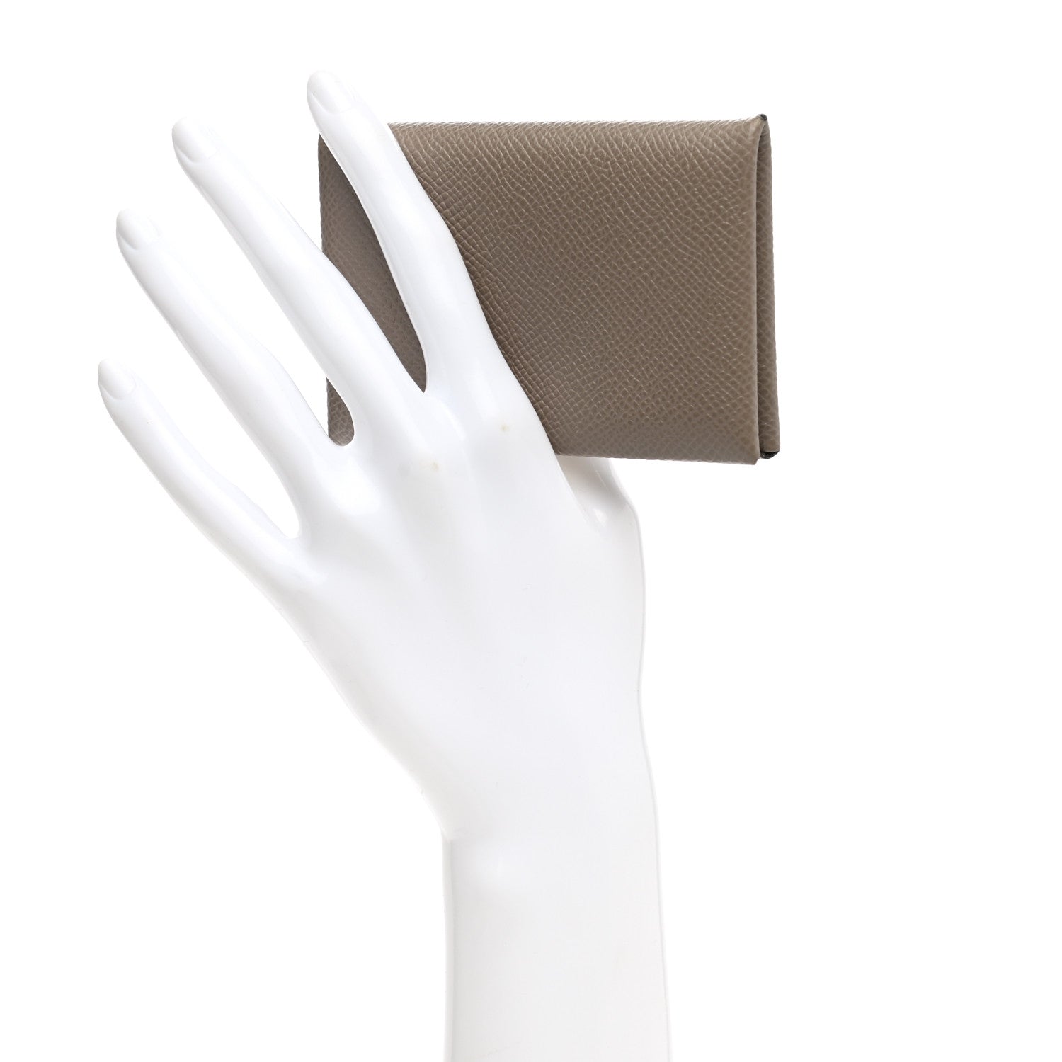 Hermes Epsom Calvi Card Case Etoupe 2 of 8
