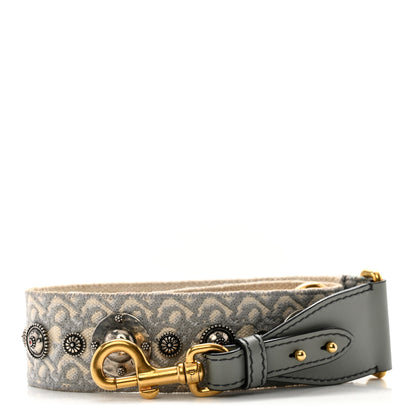 Christian Dior Oblique Studded Shoulder Strap Gris Multicolor 1 of 6