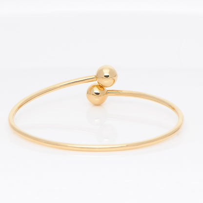 Tiffany 18K Yellow Gold 8mm HardWear Ball Bypass Bracelet 3 of 4