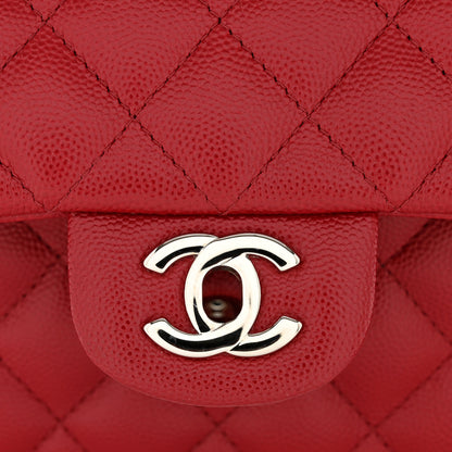 Chanel Caviar Quilted Mini Rectangular Flap Dark Red 13 of 13