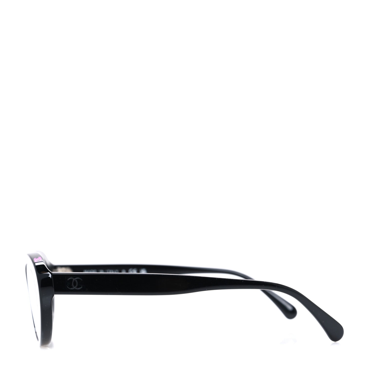 Chanel Acetate Oval Sunglasses 5416 Black Pink 3 of 7