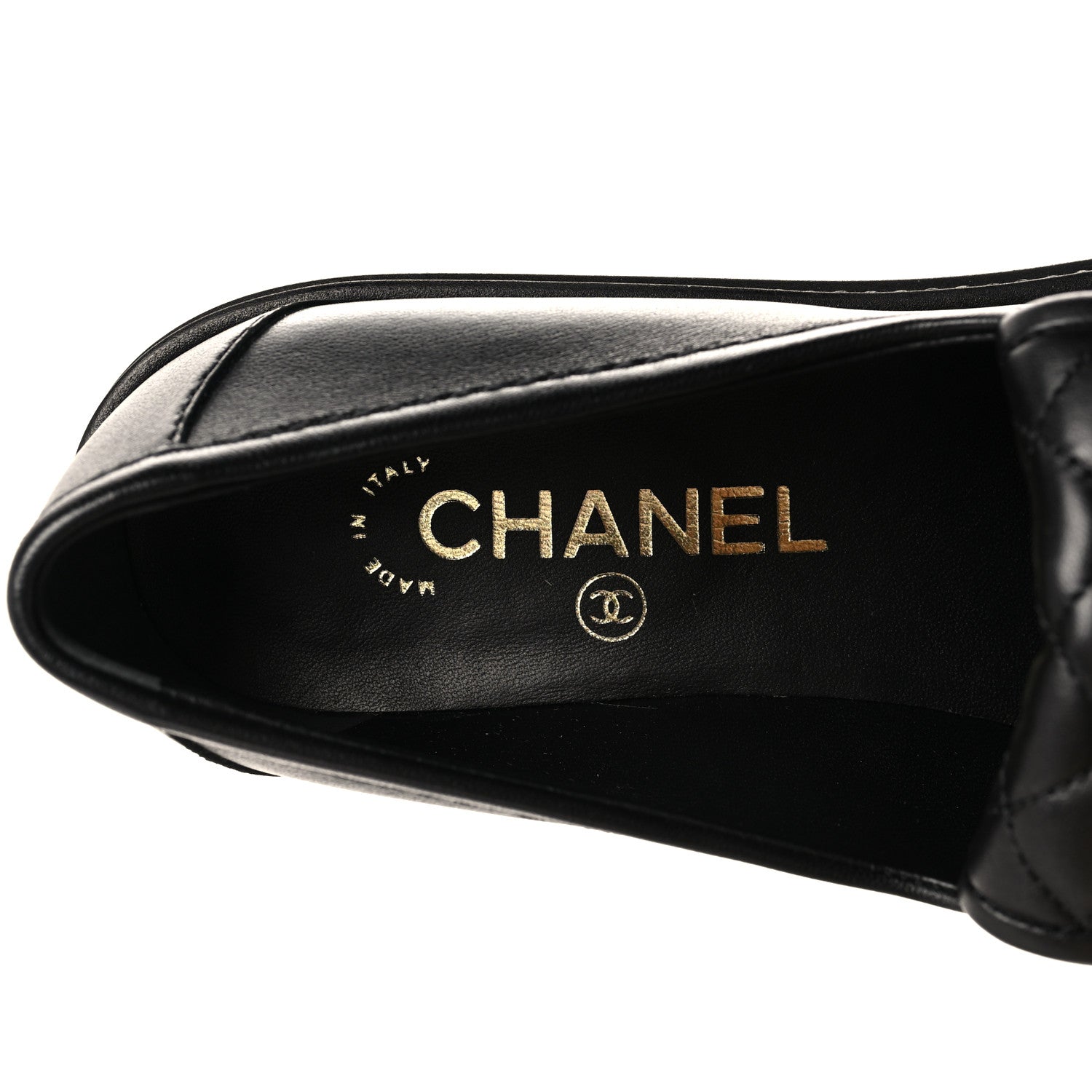 Chanel Lambskin Quilted CC Turnlock Loafers 38 Black 7 of 8
