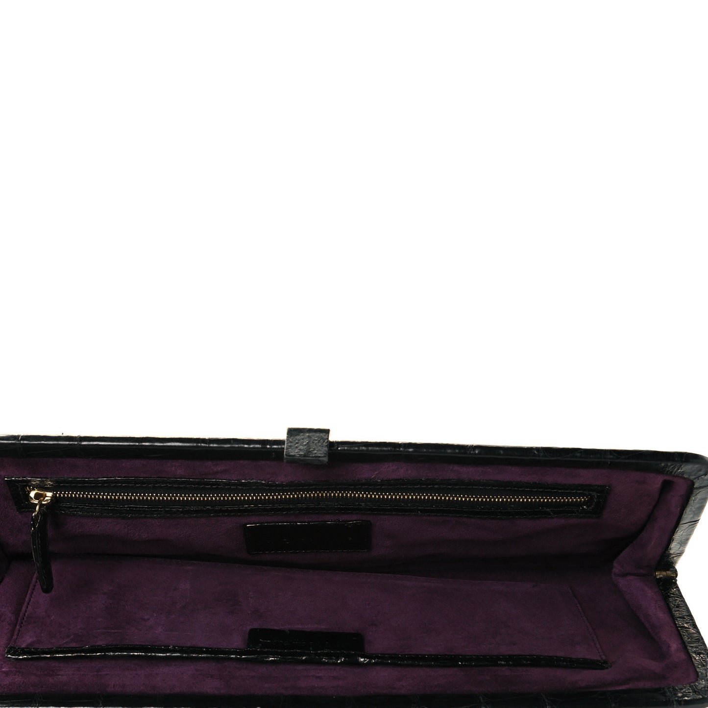 Crocodile Clutch Black