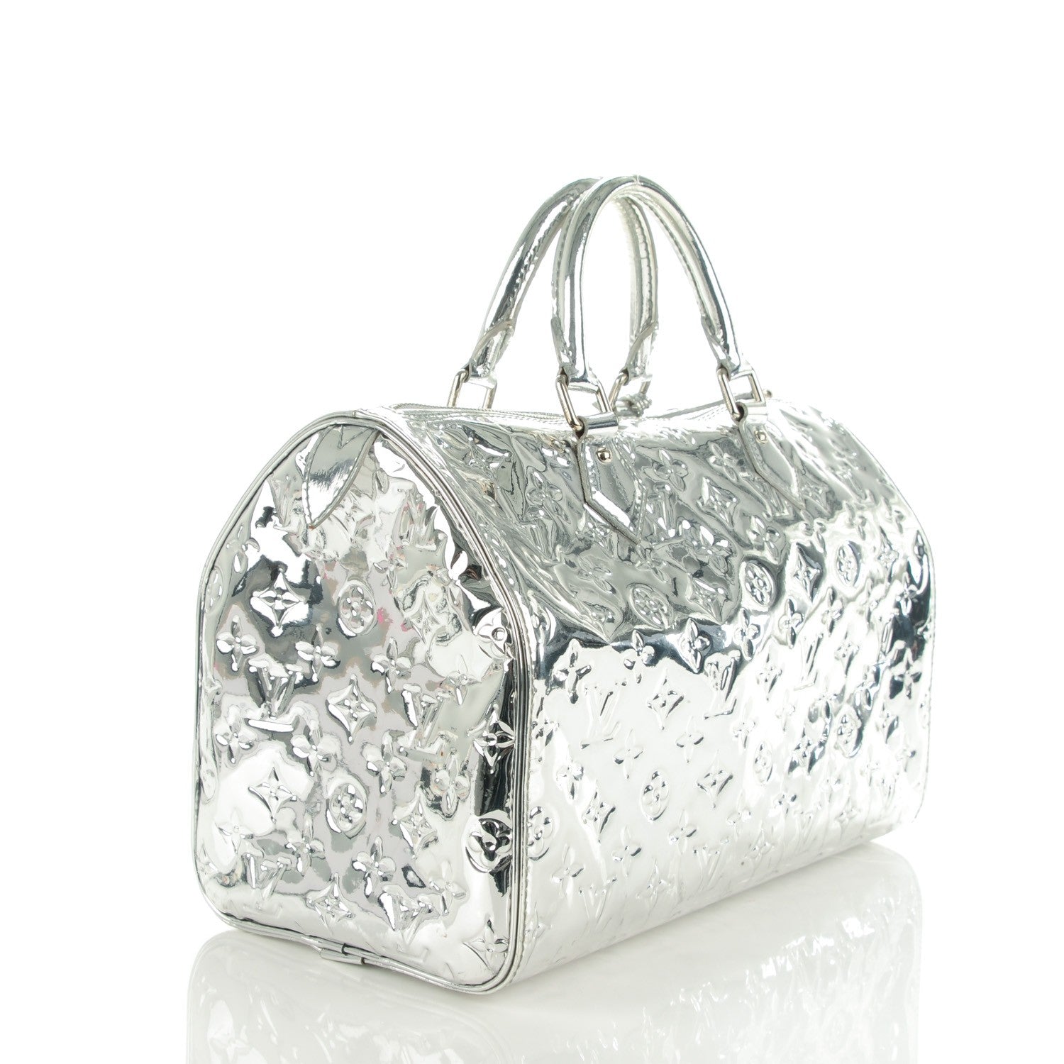 Louis Vuitton Monogram Miroir Speedy 30 Silver 3 of 9