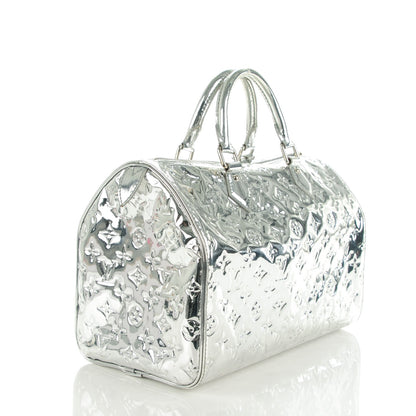 Louis Vuitton Monogram Miroir Speedy 30 Silver 3 of 9