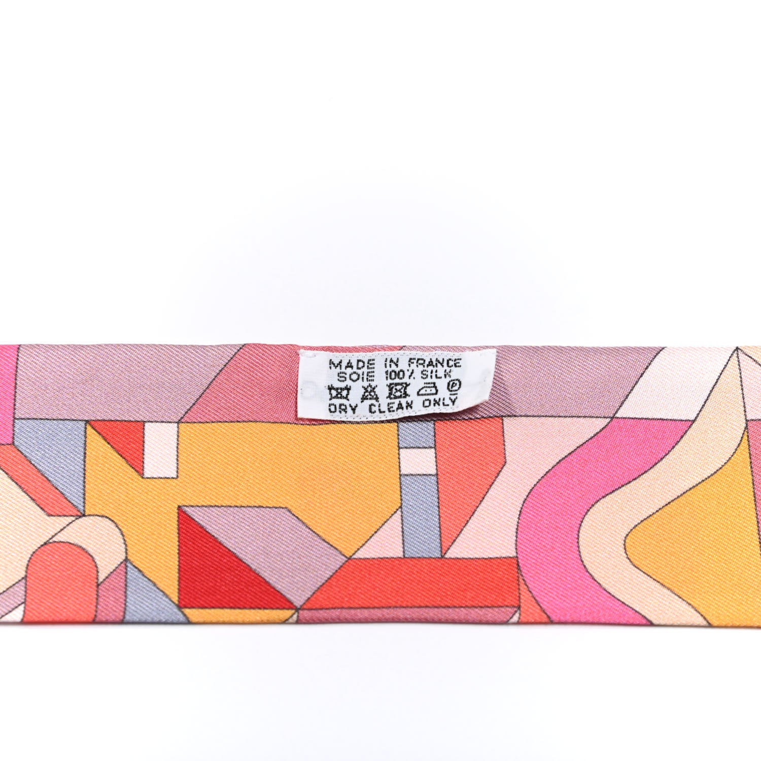 Hermes Silk Perspective Cavaliere Twilly Capucine Mauve Jaune 2 of 4