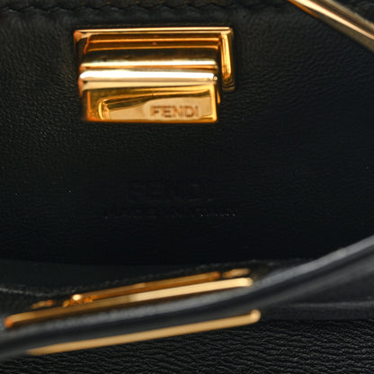 Fendi Shiny Nappa Nano Peekaboo Maxi Handle Satchel Black 6 of 8