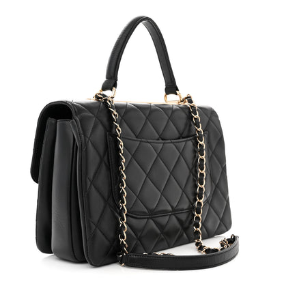 Chanel Lambskin Quilted Medium Trendy CC Flap Dual Handle Bag Black 3 of 21
