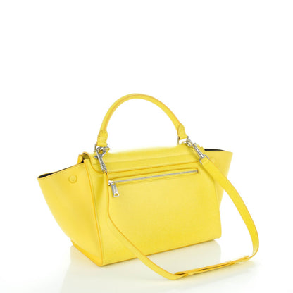 Celine Liege Calfskin Small Trapeze Fluo Yellow 3 of 7
