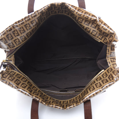 Fendi Vinyl Zucchino Large Tote Tobacco 5 of 16